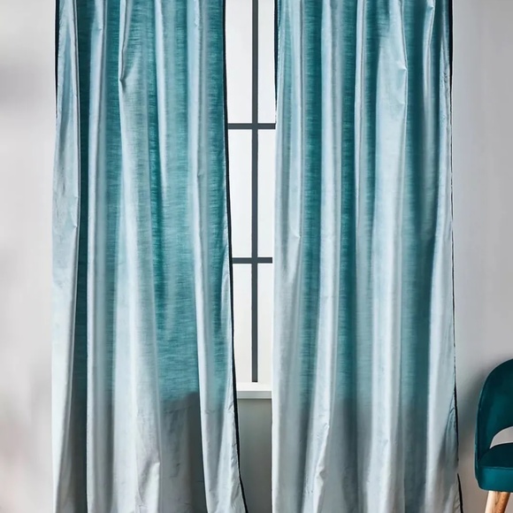 Anthropologie Adelina Velvet Curtain 50X84  As A Set - Picture 1 of 2